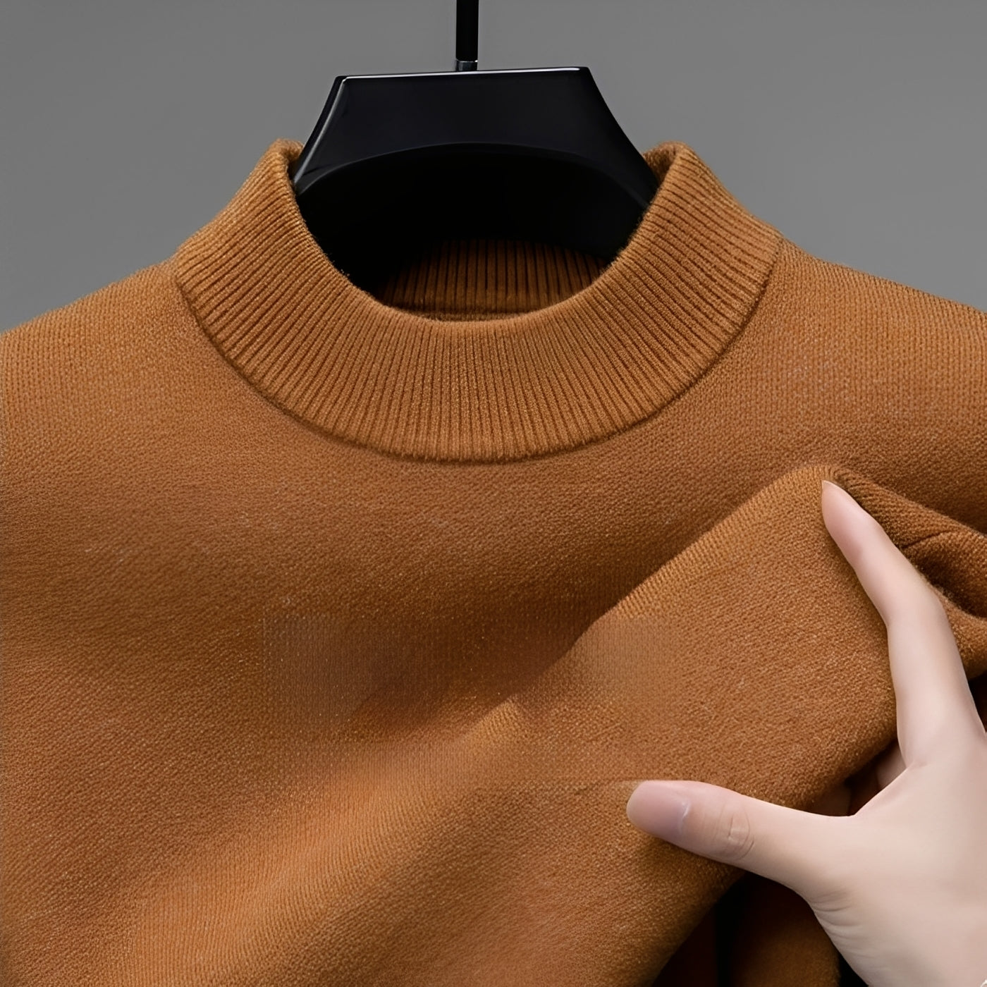 Davis - Pull décontracté en cachemire pour hommes avec ourlet