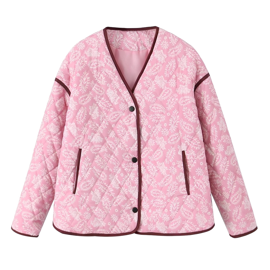 Katelyn - Veste casual patchwork matelassée pour femmes