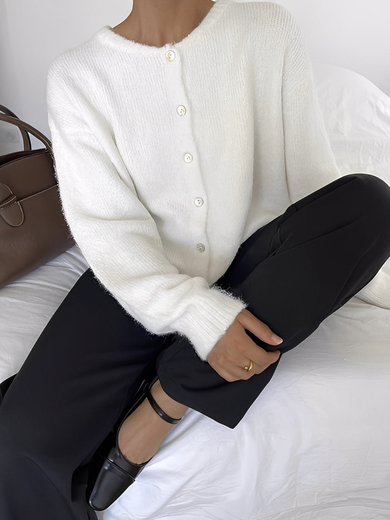 Rowena - Manteau rétro en laine avec boutons pour femmes