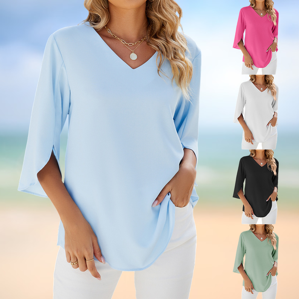 Vanya – Légère Blouse d'Été avec Col en V