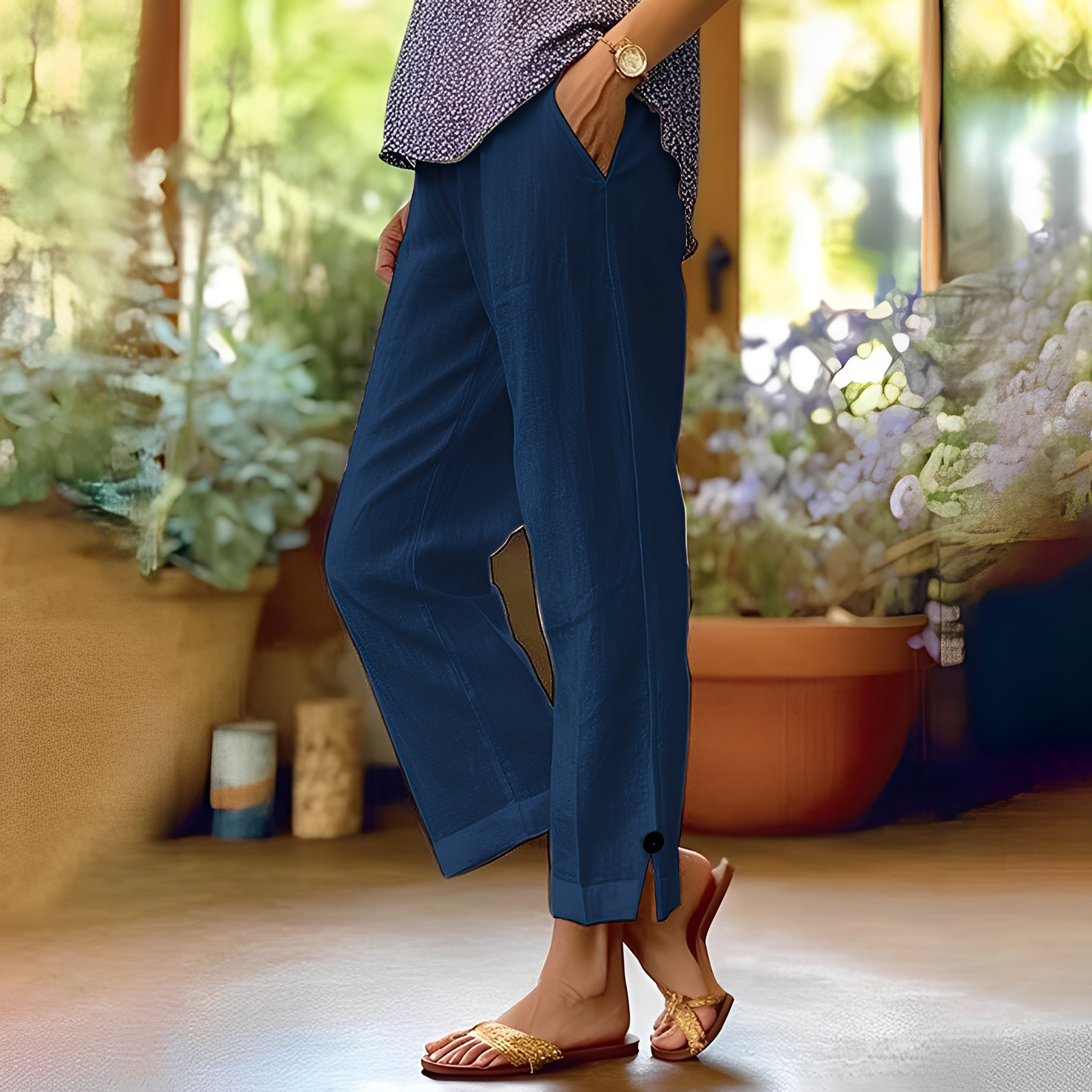 Kassia - Pantalon d'été en lin pour femme