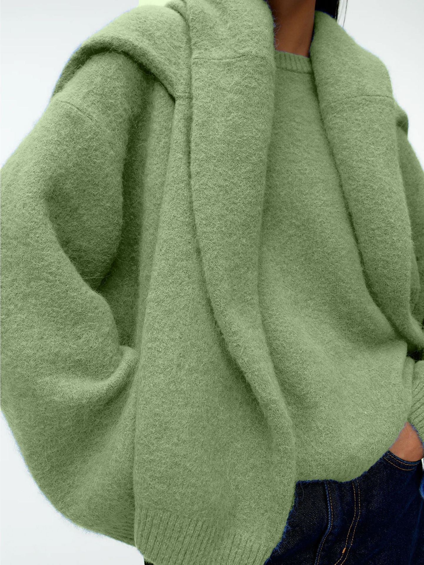 Caelie - Veste en maille épaisse et décontractée en cachemire pour femmes
