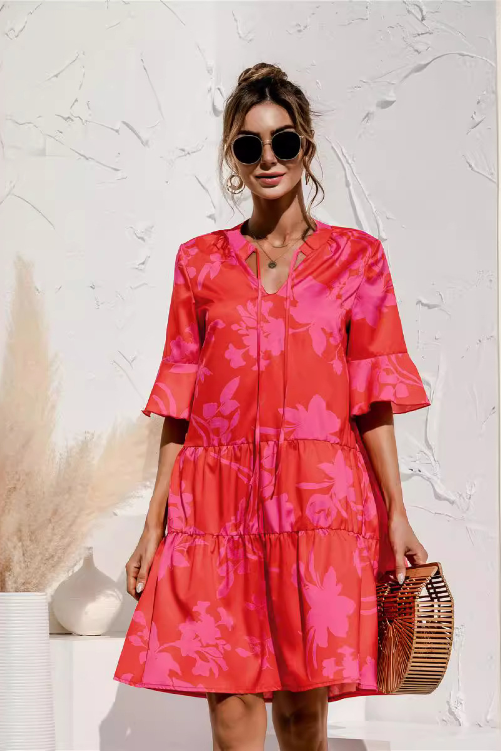 Nila – Mini-robe d'été avec coupe taille