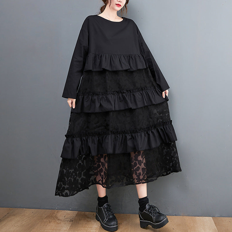 Lauryn - Robe bohème décontractée avec volants pour femme