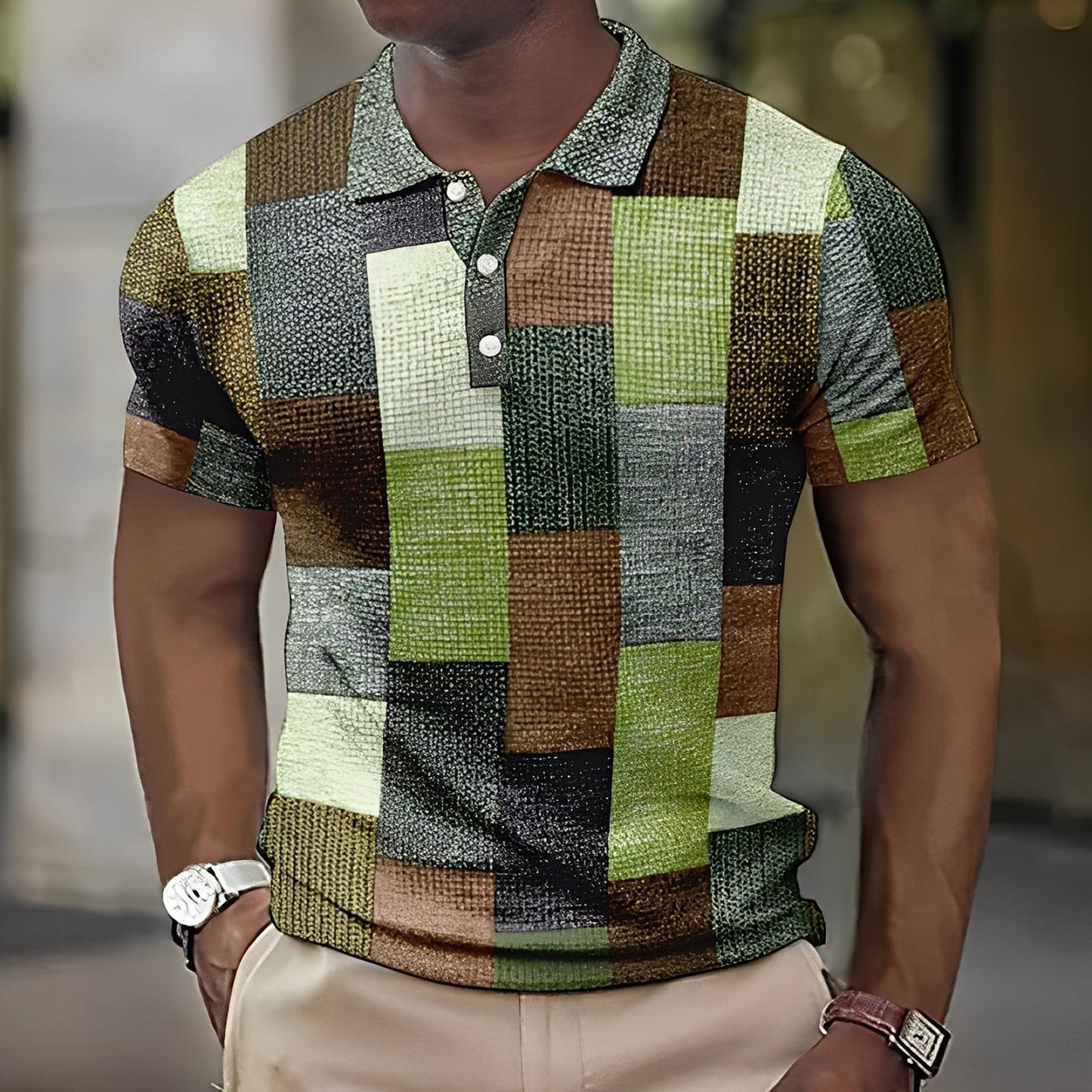 Reginald - Polo homme multicolore élégant