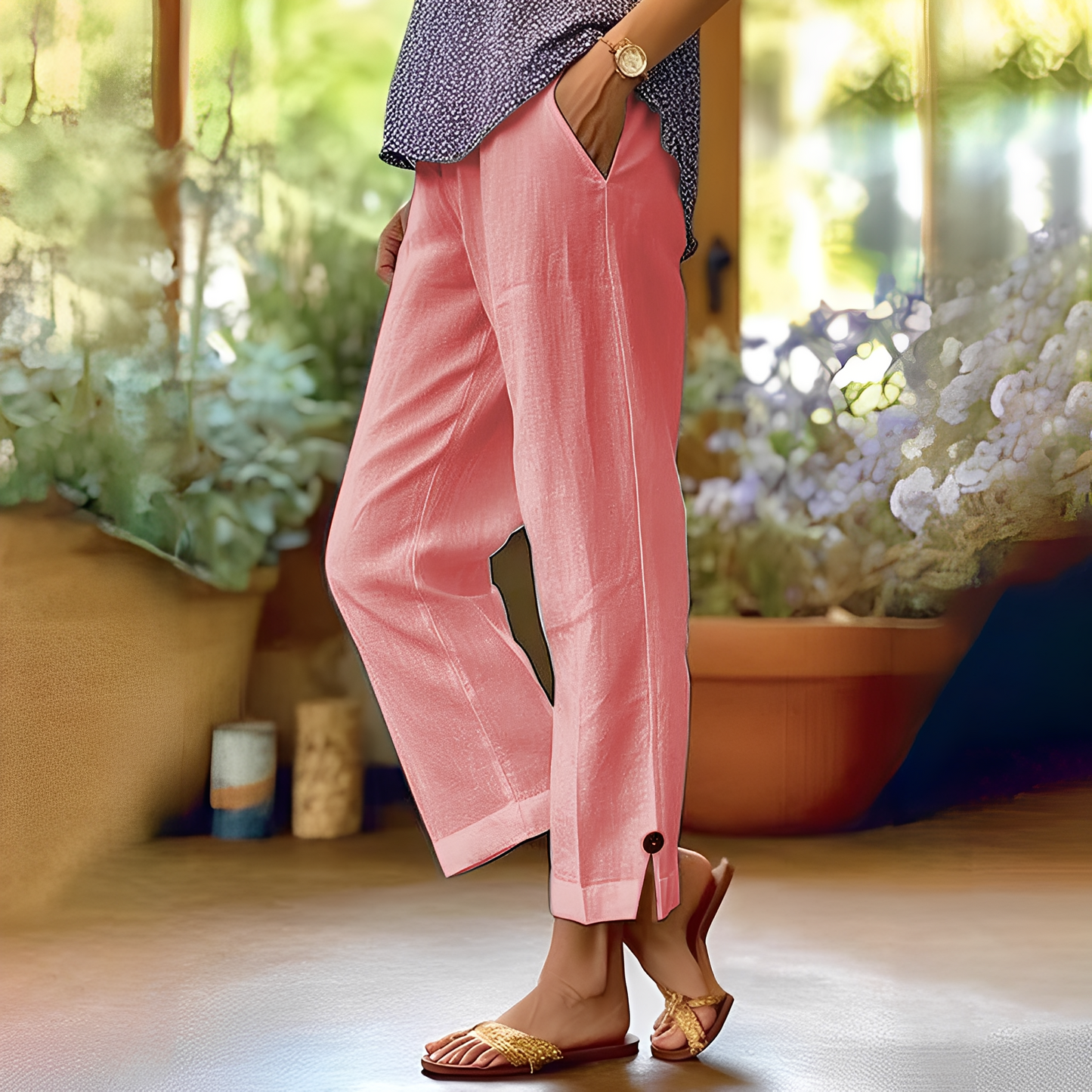 Kassia - Pantalon d'été en lin pour femme