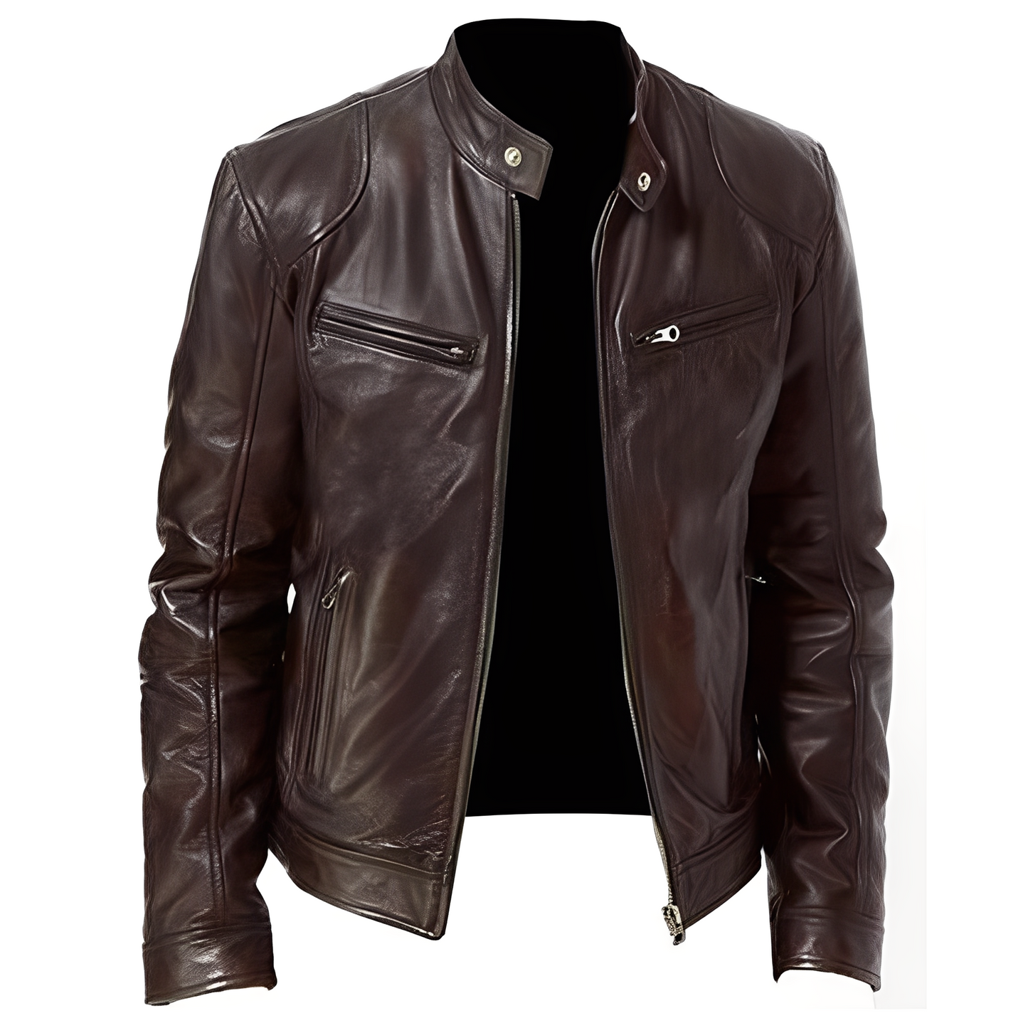 Jaron - Veste en faux cuir décontractée pour hommes