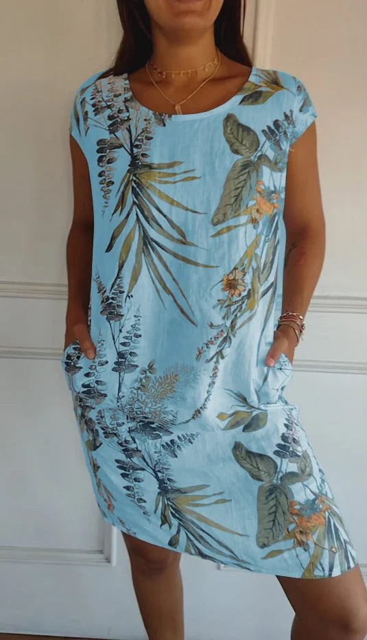 Britt – Robe avec motif et col rond