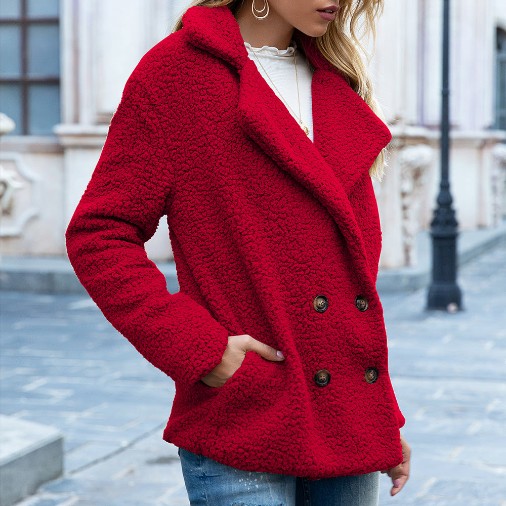 Brianna - Long manteau chaud avec boutons pour femmes