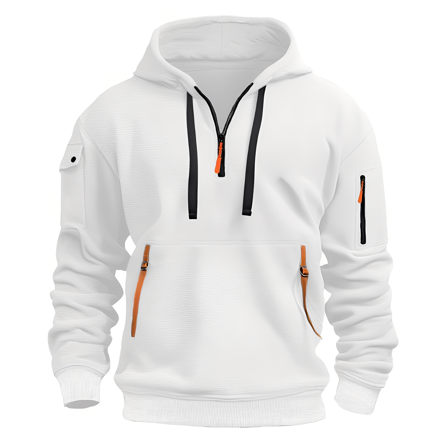 Cornell - Sweat à capuche ample et relax avec fermeture éclair pour hommes