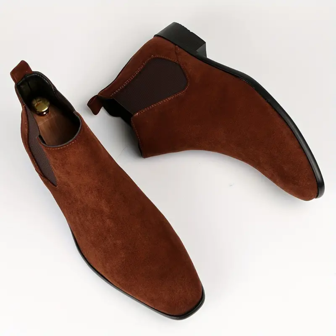 Dario – Bottines Chelsea en Vrai Cuir avec Petit Talon