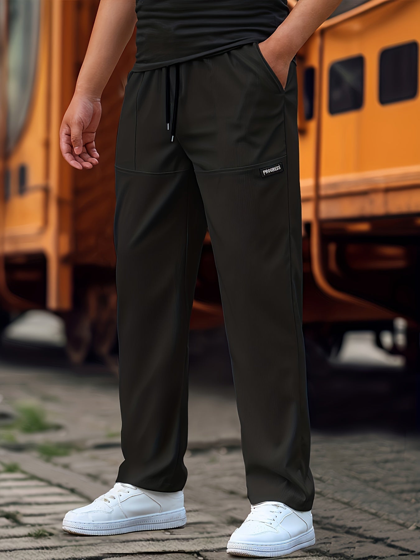 Esmund - Pantalon de jogging relax avec cordon pour hommes