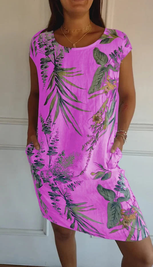 Britt – Robe avec motif et col rond