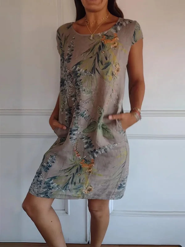 Britt – Robe avec motif et col rond