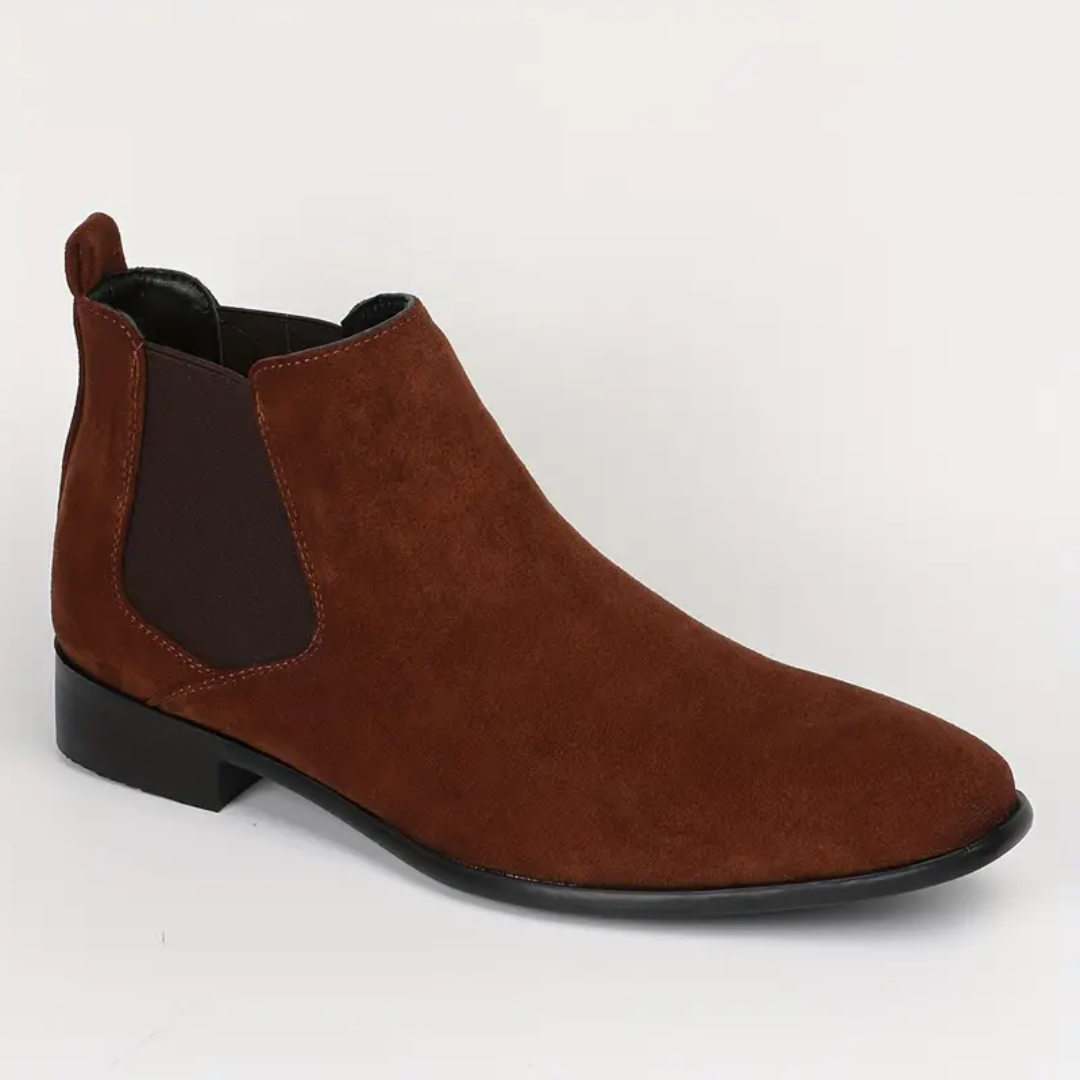 Dario – Bottines Chelsea en Vrai Cuir avec Petit Talon
