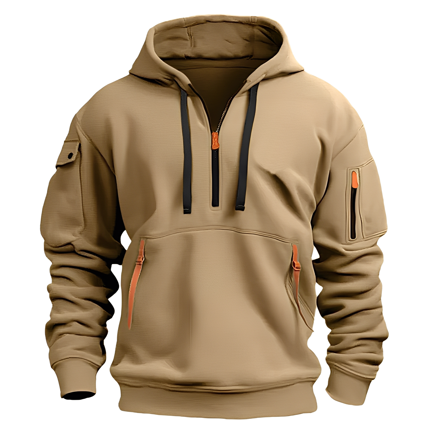 Cornell - Sweat à capuche ample et relax avec fermeture éclair pour hommes