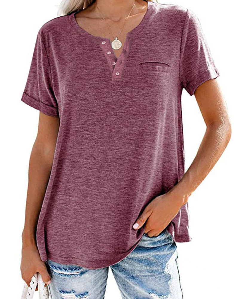 Élodie – Blouse Femme à Manches Courtes