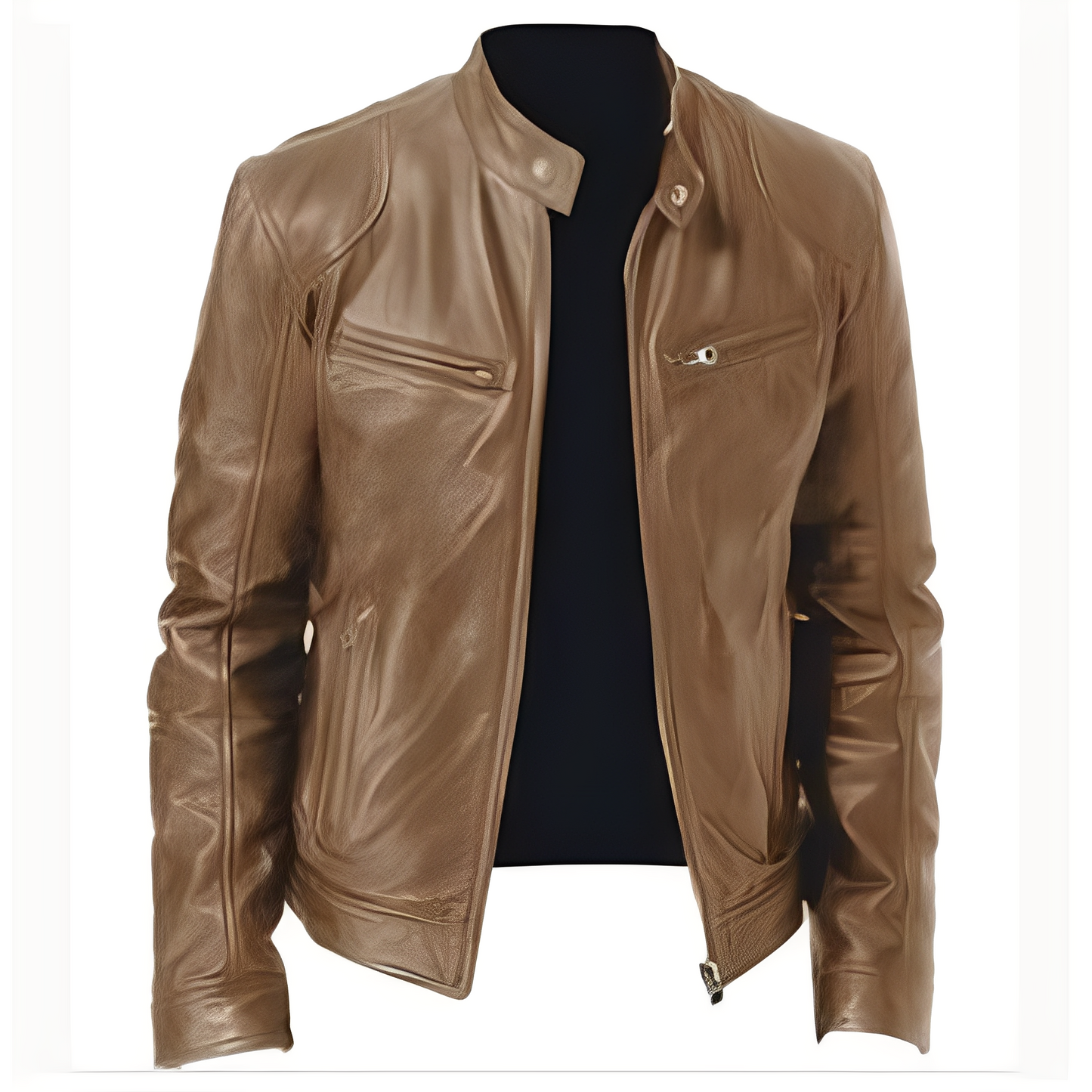Jaron - Veste en faux cuir décontractée pour hommes