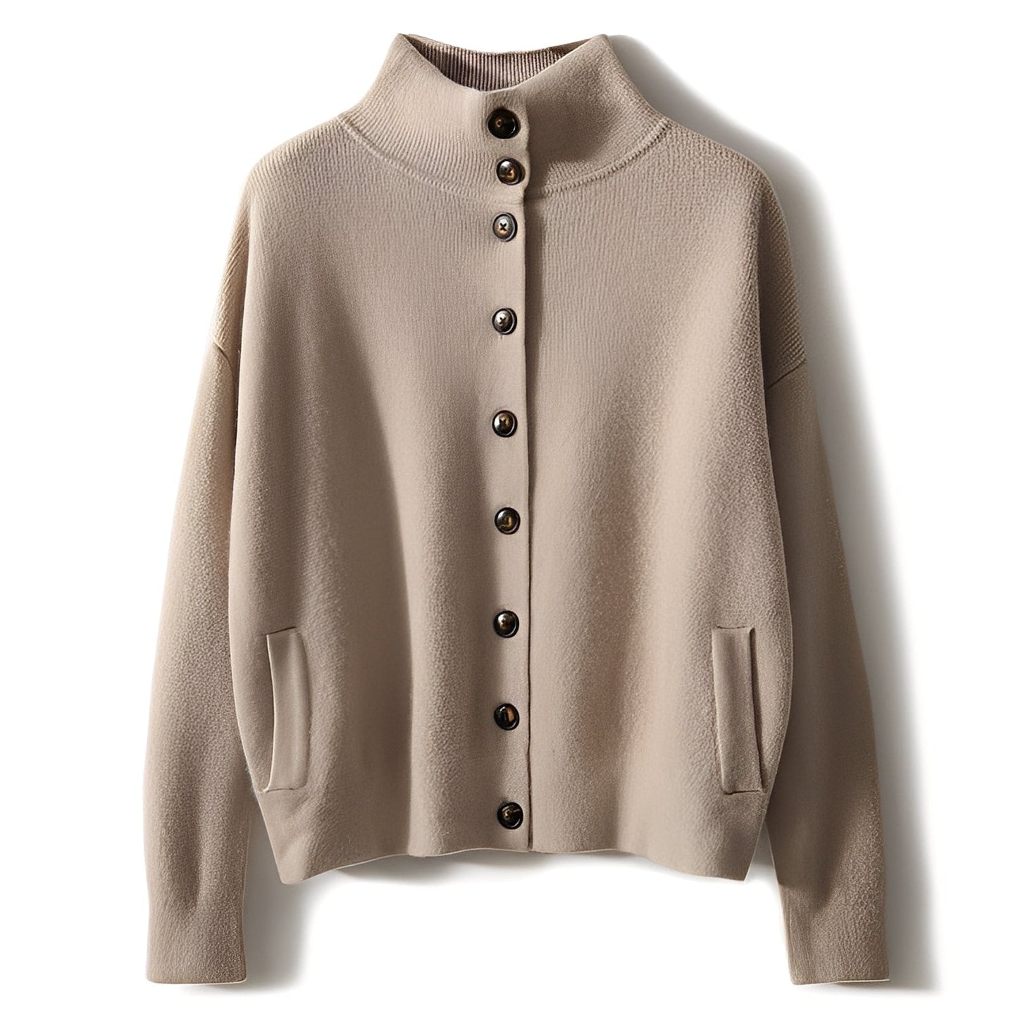 Evelynn - Pull chic en maille avec col haut pour femmes