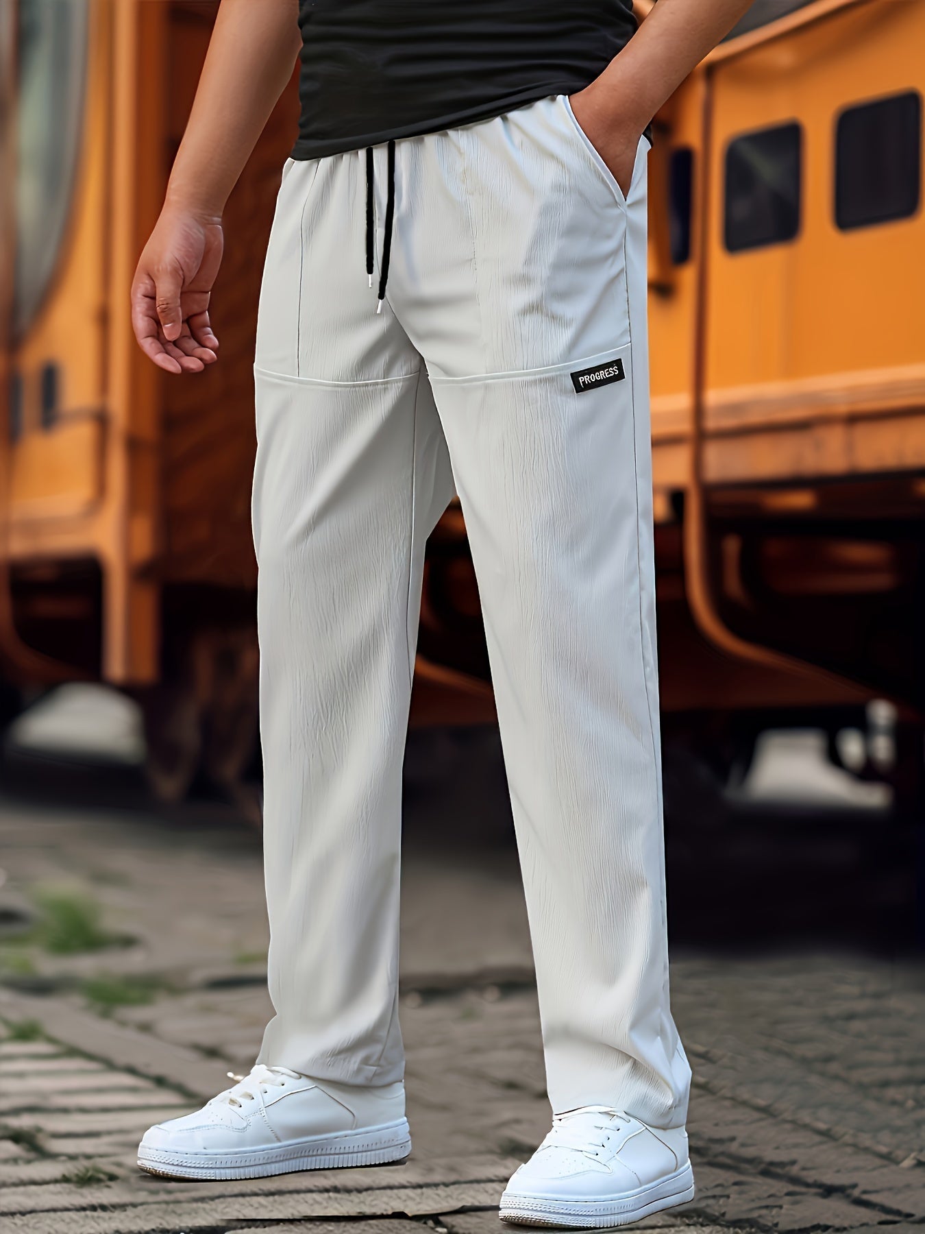 Esmund - Pantalon de jogging relax avec cordon pour hommes