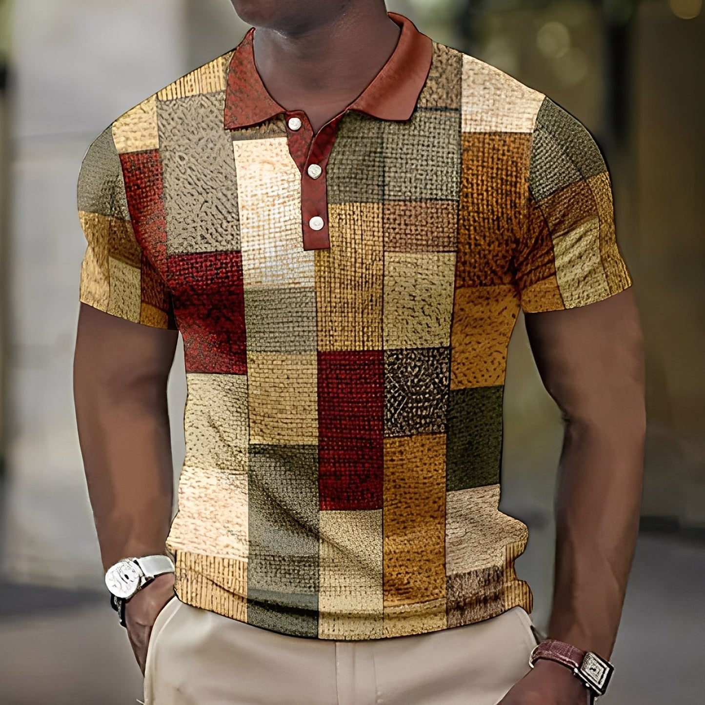 Reginald - Polo homme multicolore élégant