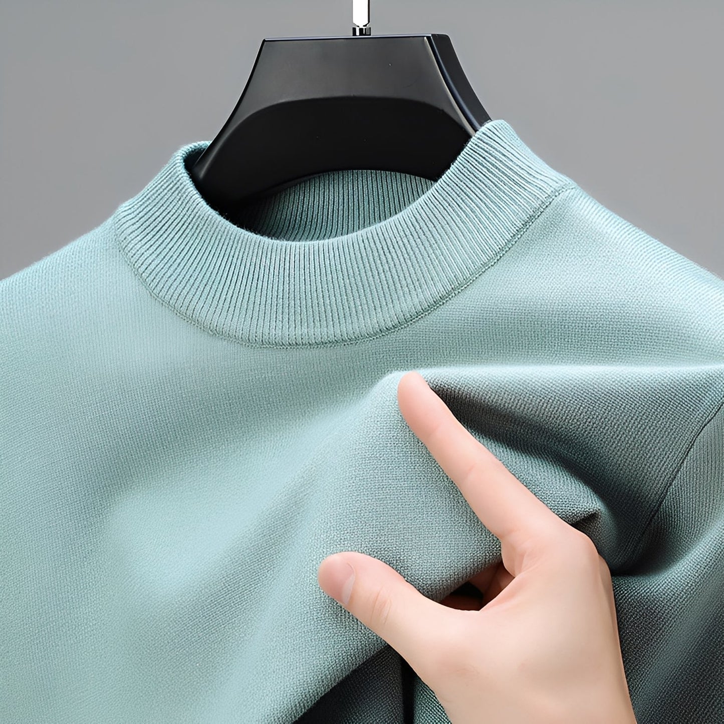 Davis - Pull décontracté en cachemire pour hommes avec ourlet