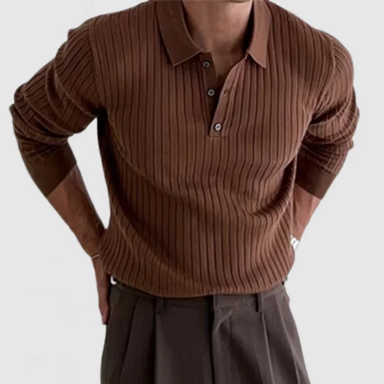 Blaine – Polo à manches longues pour homme