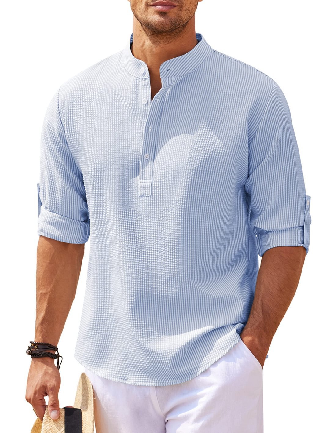 Cormac – Chemise en lin à manches longues pour hommes