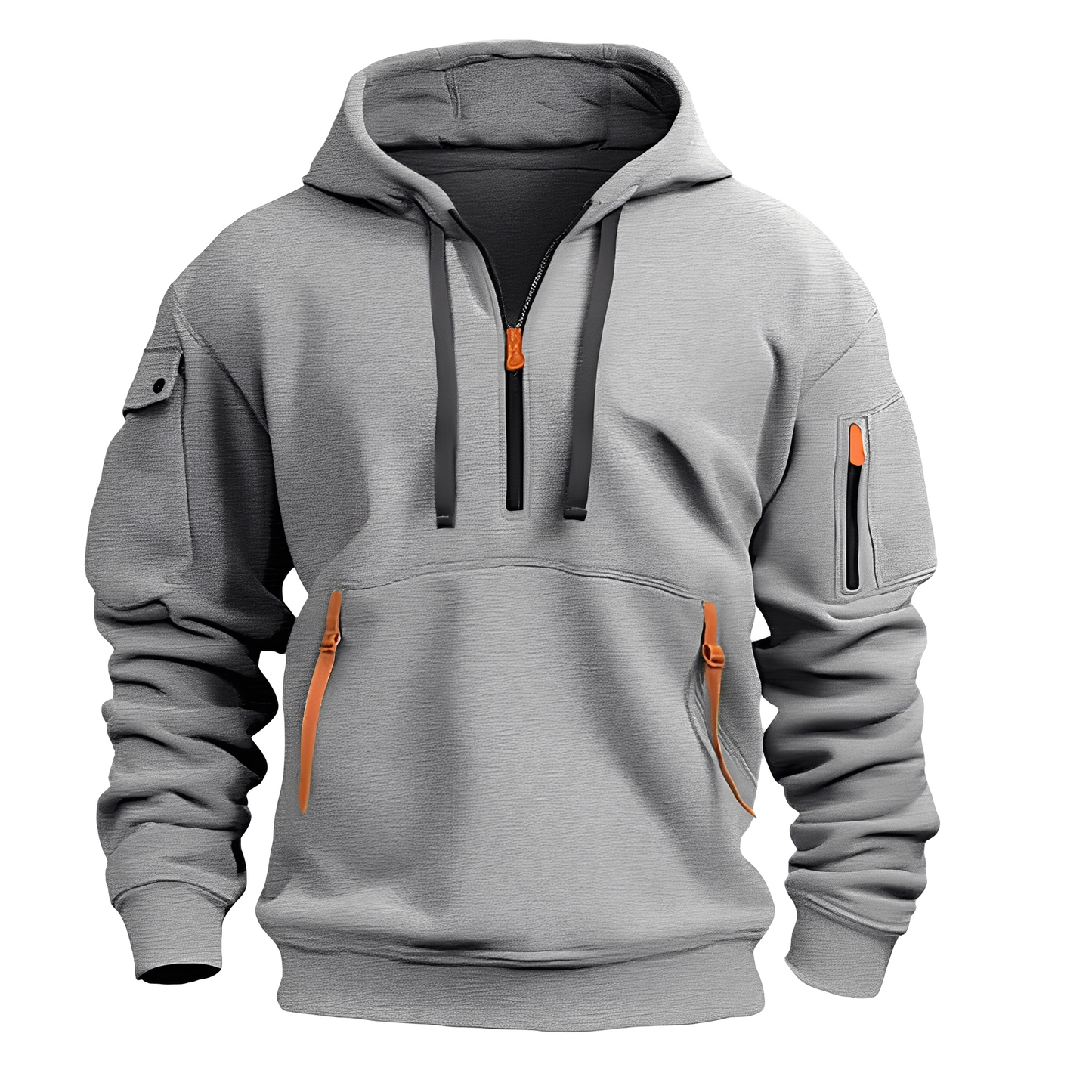 Cornell - Sweat à capuche ample et relax avec fermeture éclair pour hommes