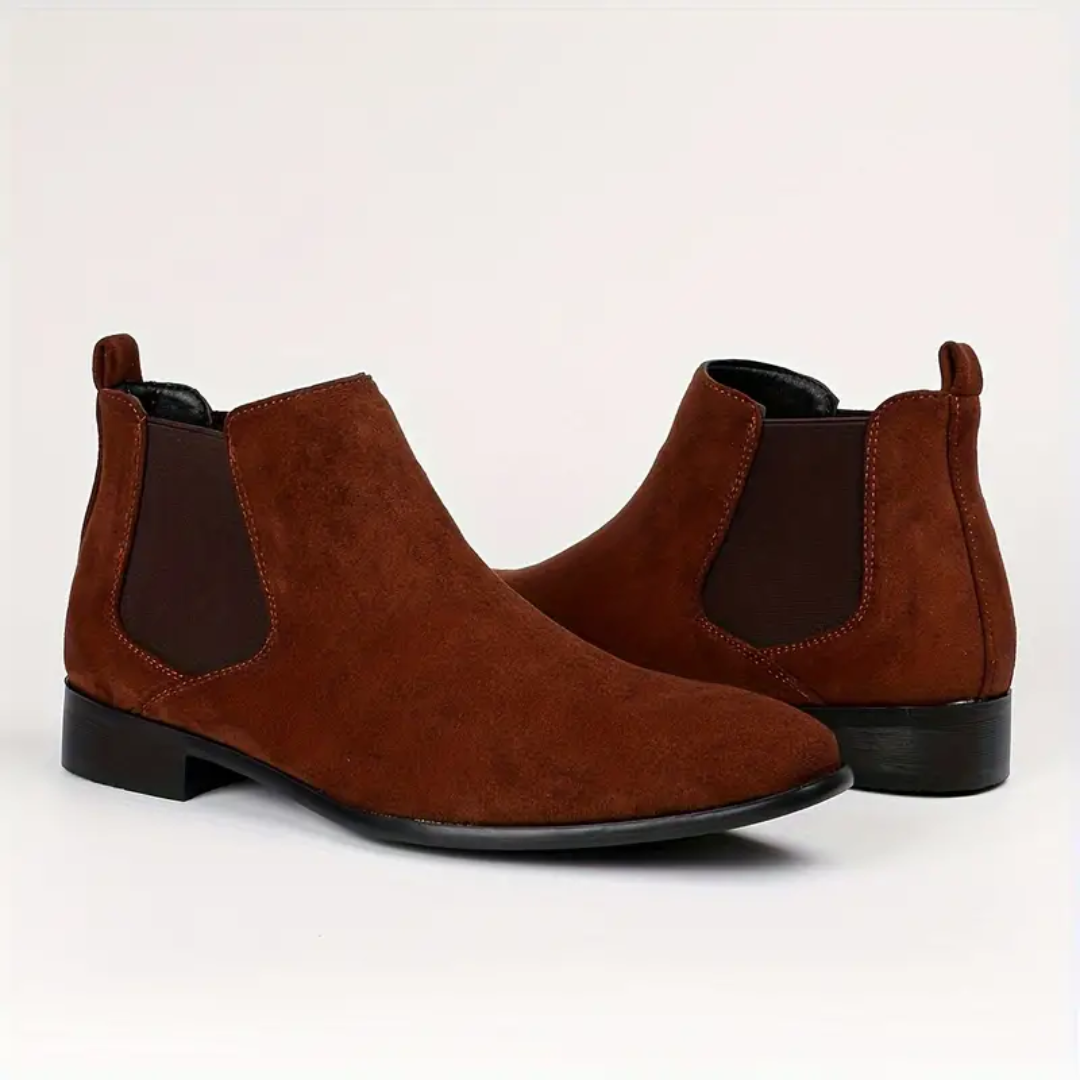 Dario – Bottines Chelsea en Vrai Cuir avec Petit Talon