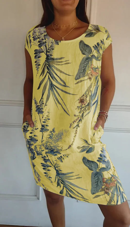Britt – Robe avec motif et col rond