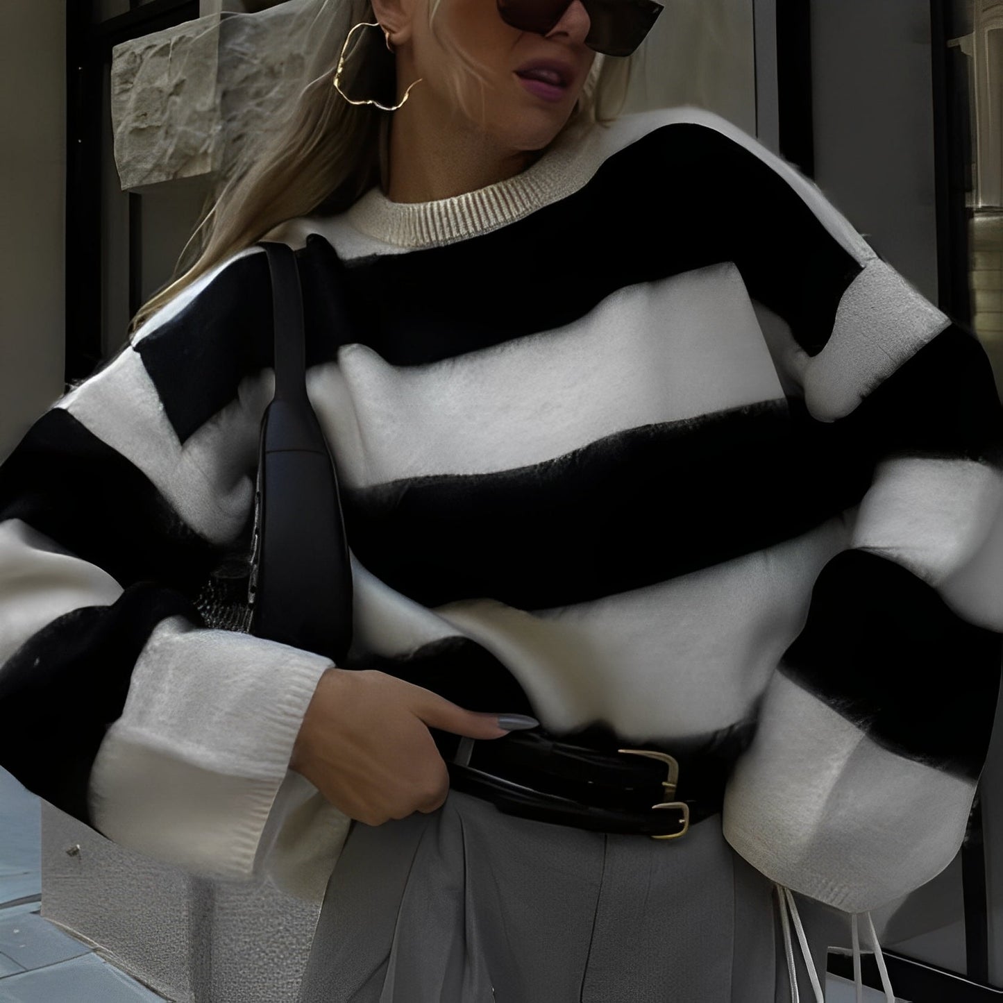 Shanelle - Sweat-shirt Classique à Col Rond pour Femmes