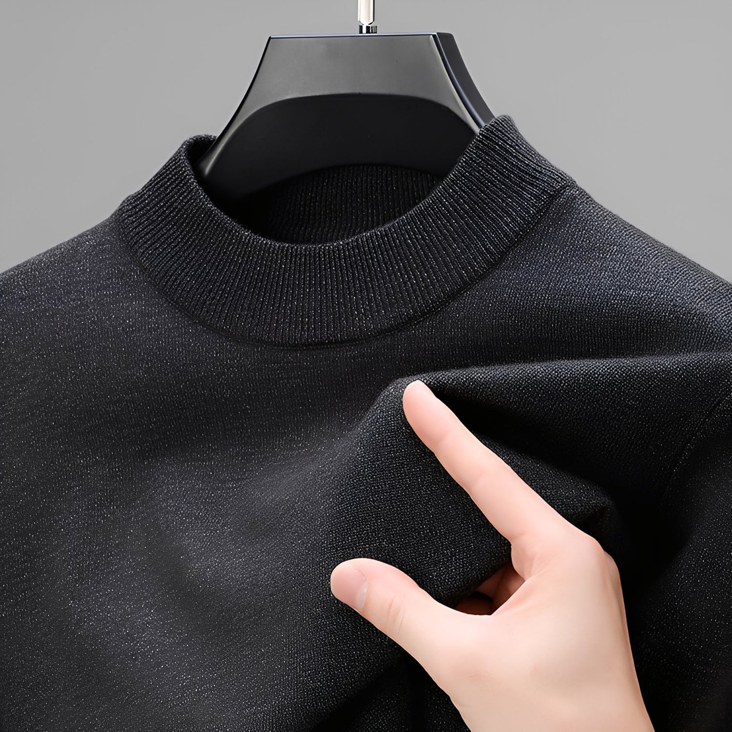 Davis - Pull décontracté en cachemire pour hommes avec ourlet