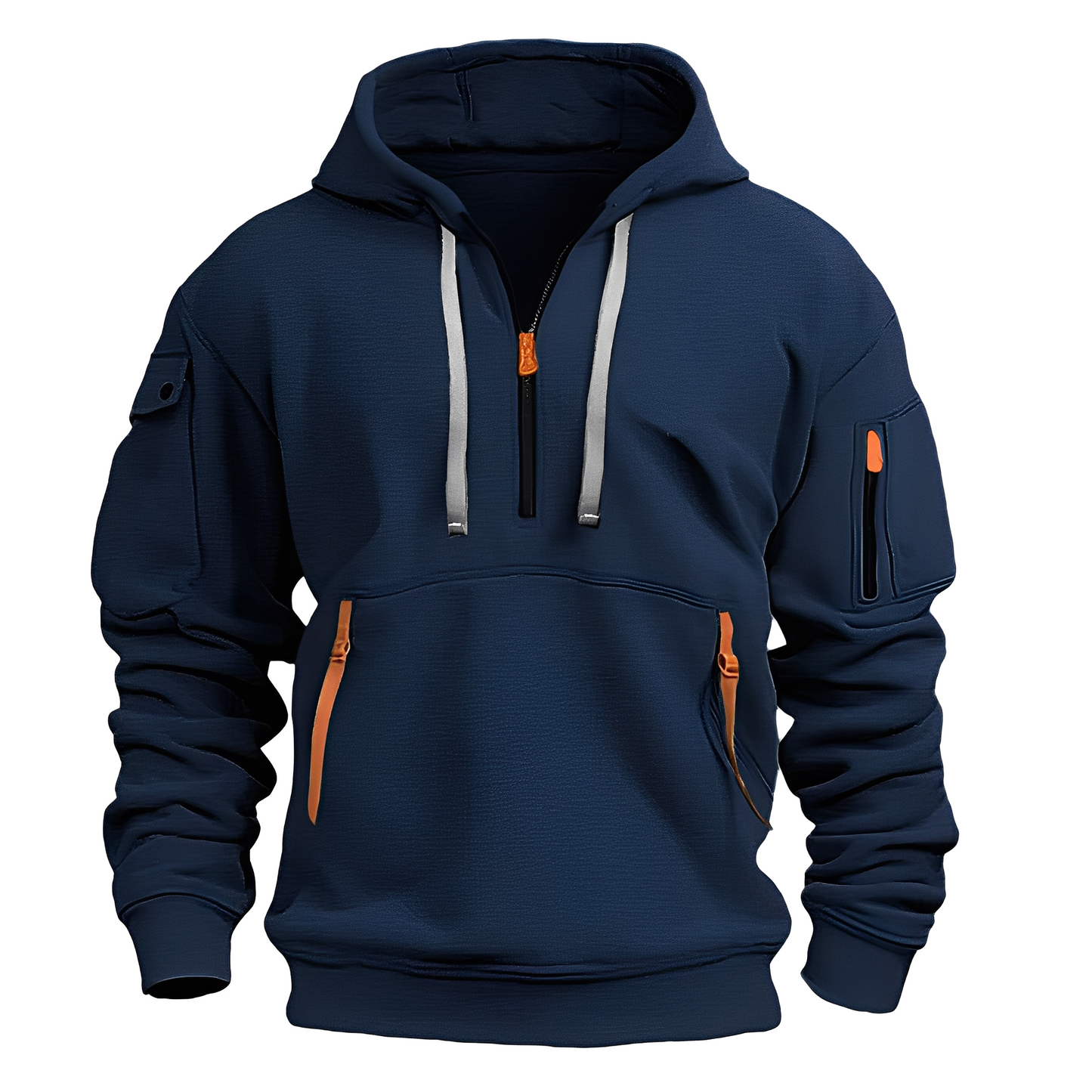 Cornell - Sweat à capuche ample et relax avec fermeture éclair pour hommes