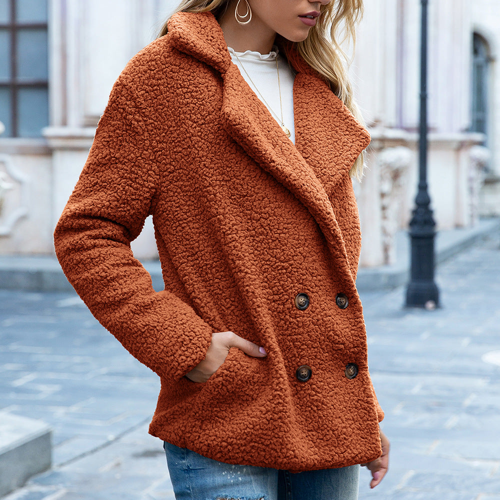 Brianna - Long manteau chaud avec boutons pour femmes