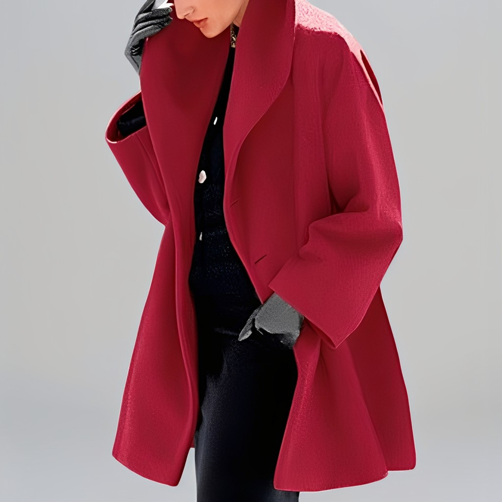 Natalia - Veste large et à la mode en laine pour femmes