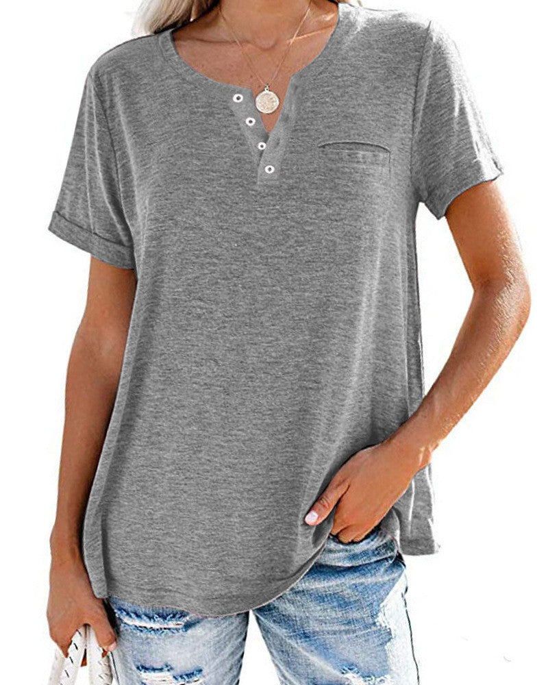 Élodie – Blouse Femme à Manches Courtes