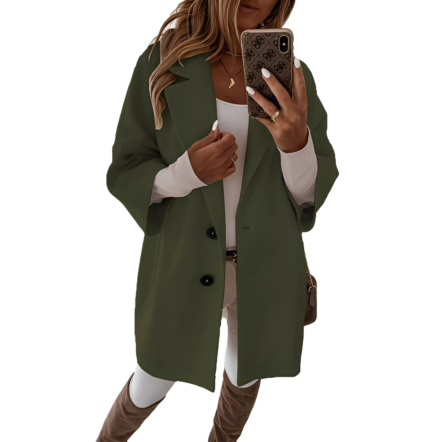 Lindsie - Veste relax avec boutons pour femmes
