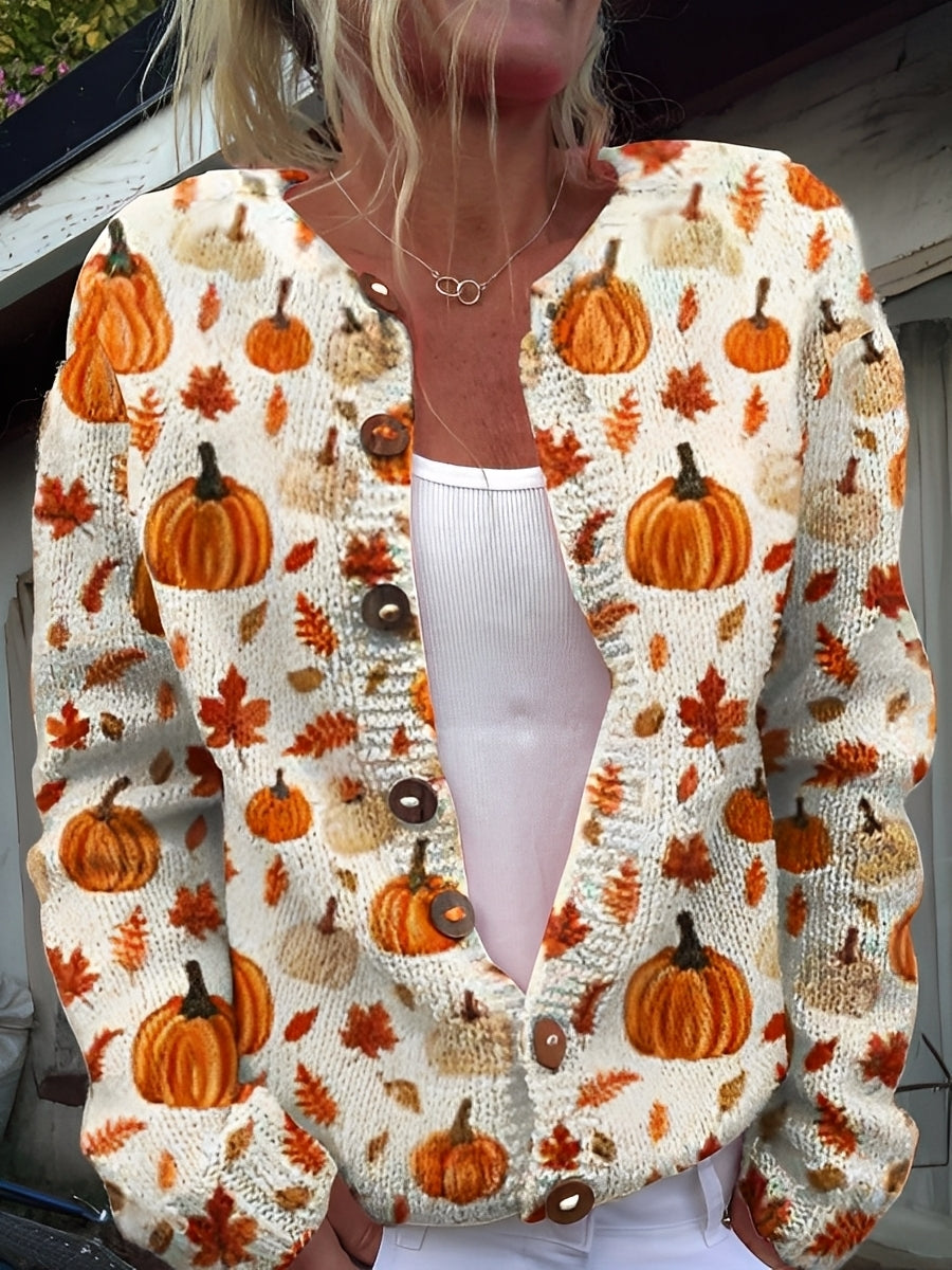 Kandace - Cardigan mode avec motif floral pour femmes