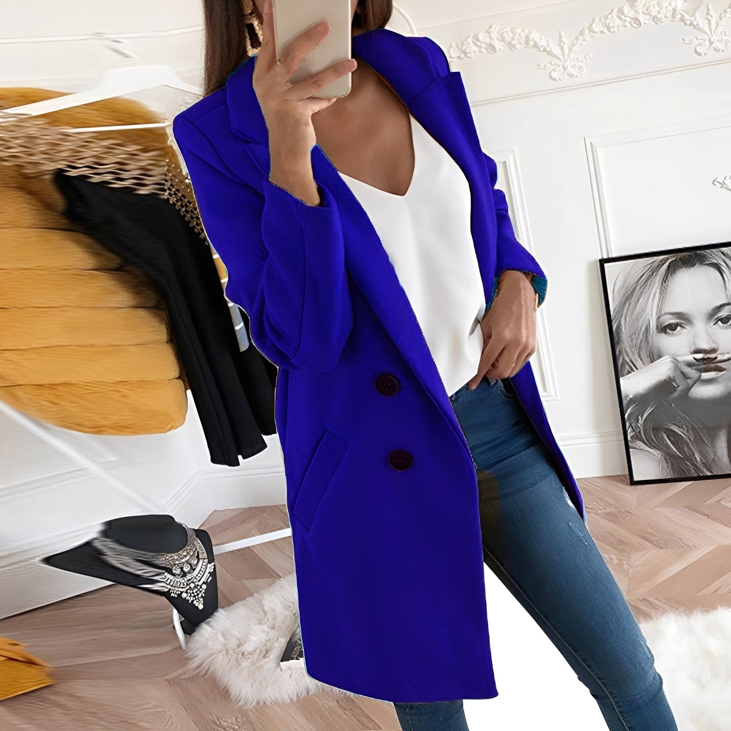 Nichole - Long manteau élégant et chaud pour femmes