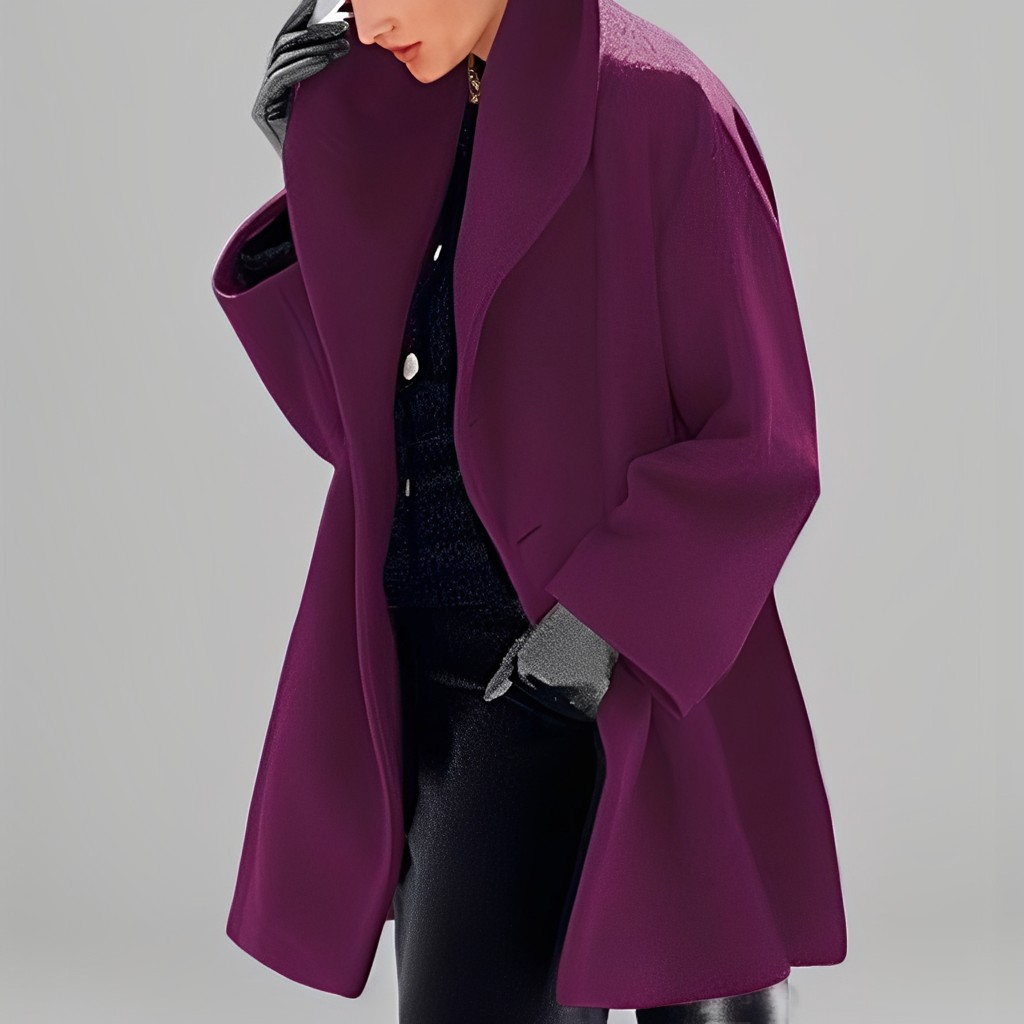 Natalia - Veste large et à la mode en laine pour femmes