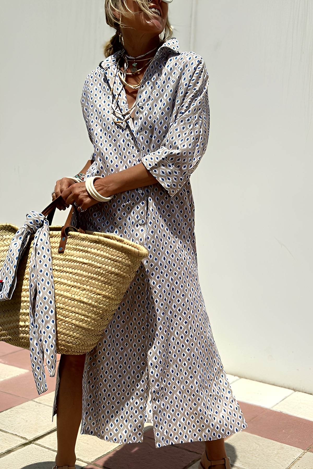 Merilyn - Robe-chemise rayée confortable pour femmes