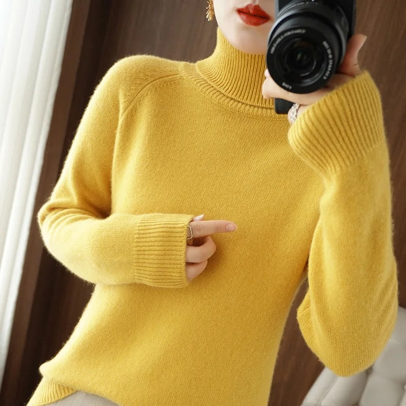 Softy – Pull Col Roulé Cachemire