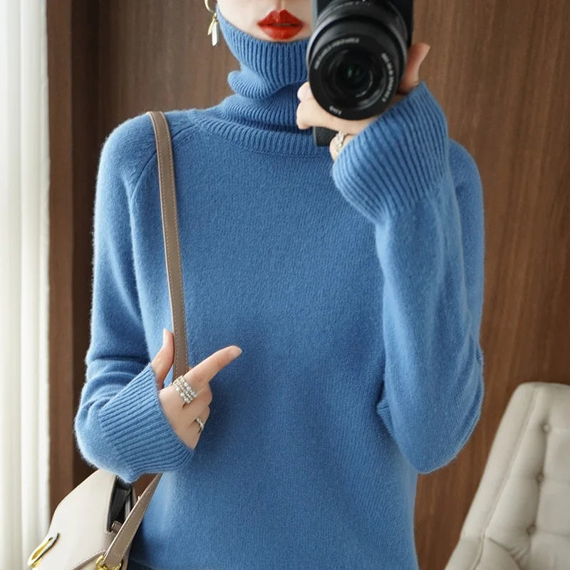 Softy – Pull Col Roulé Cachemire
