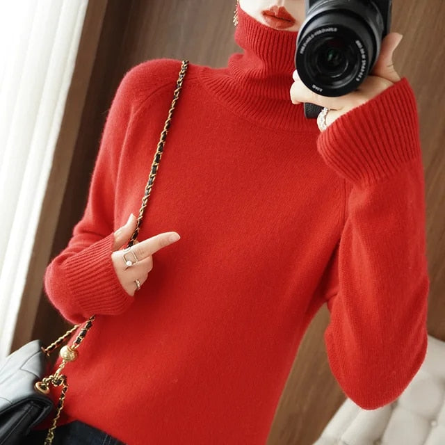 Softy – Pull Col Roulé Cachemire