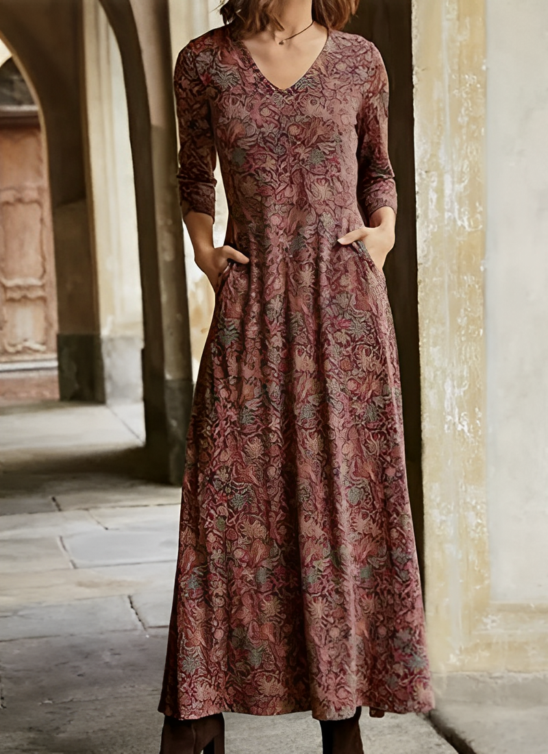 Adeline – Robe Longue Rétro