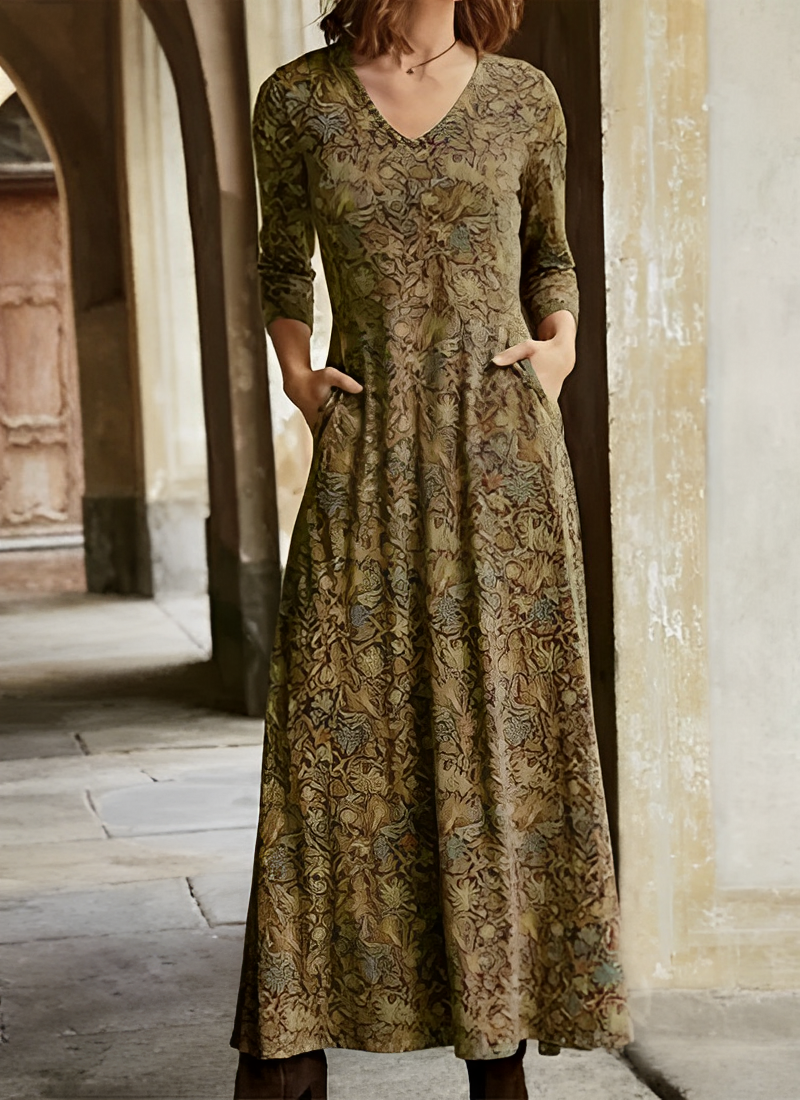 Adeline – Robe Longue Rétro