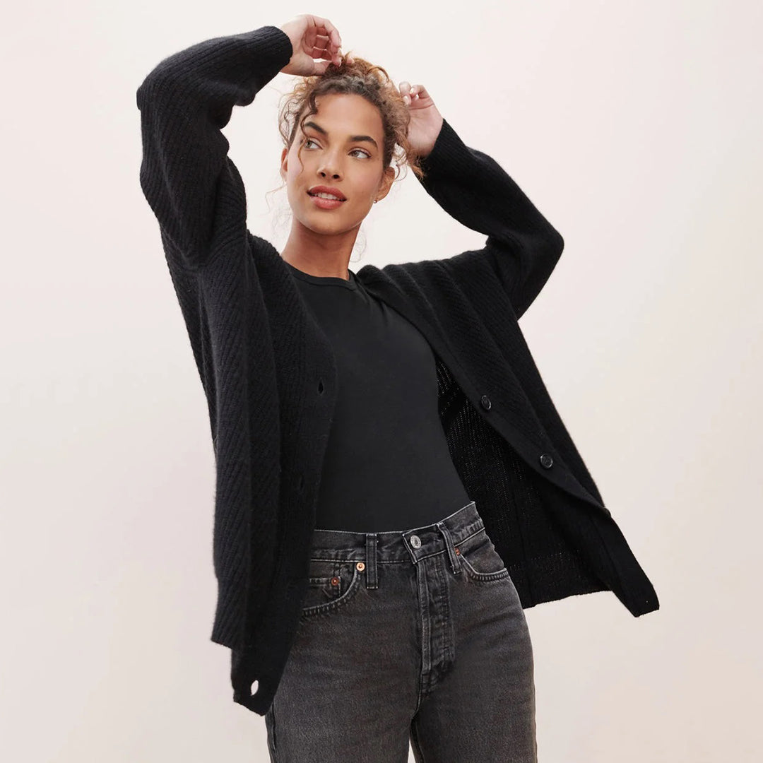 Leah – Cardigan en cachemire ultra-long