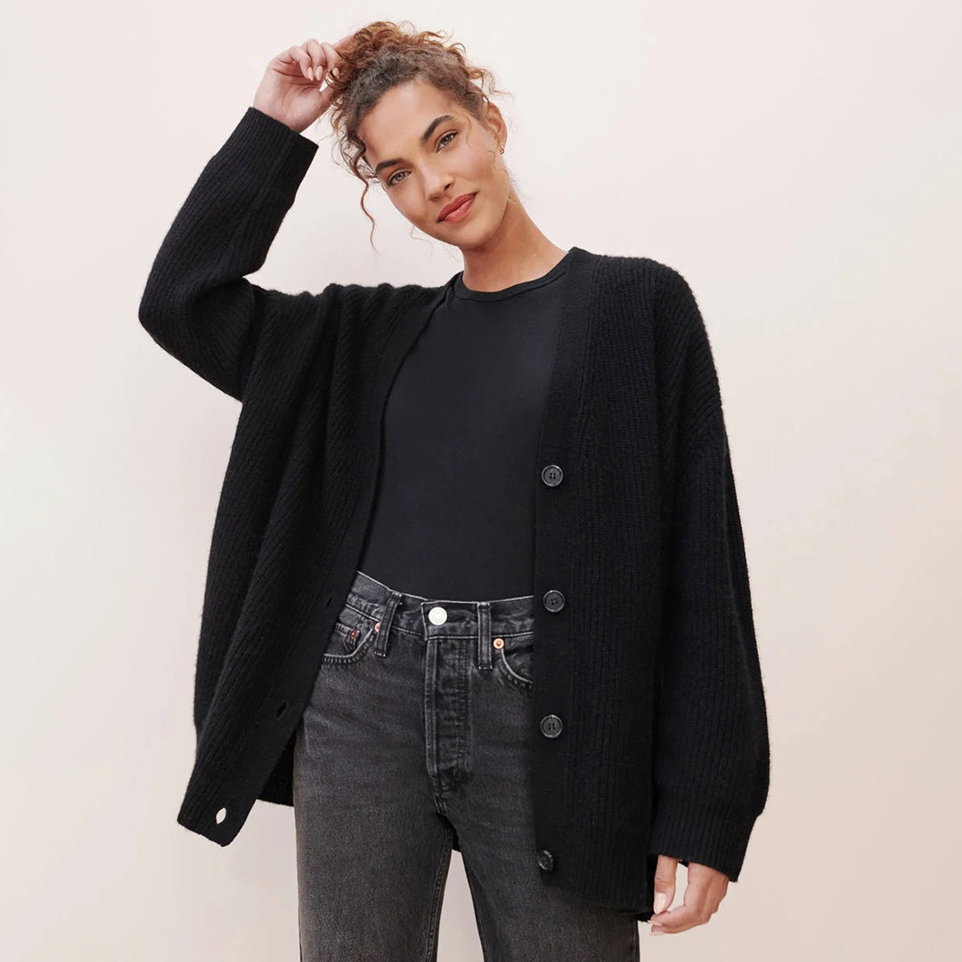 Leah – Cardigan en cachemire ultra-long