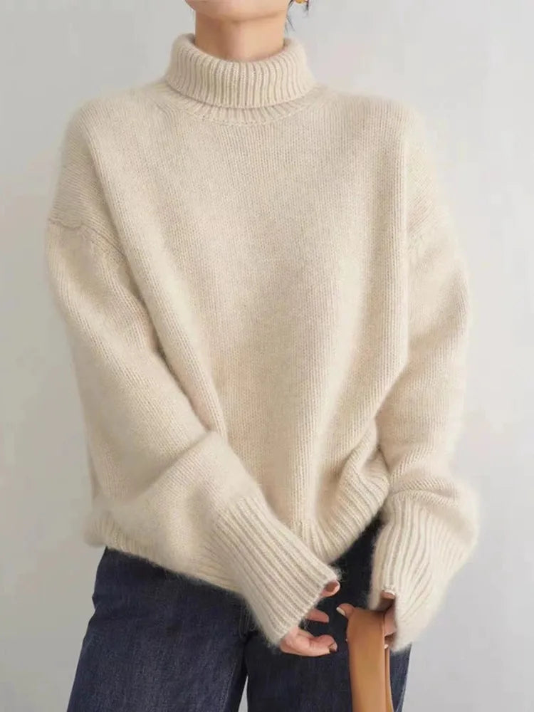 Lea – Pull Col Roulé en Cachemire